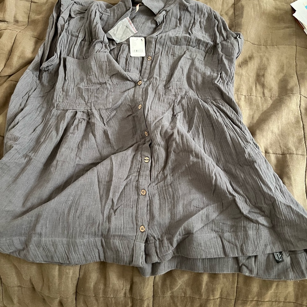 Gray Button Down Shirt